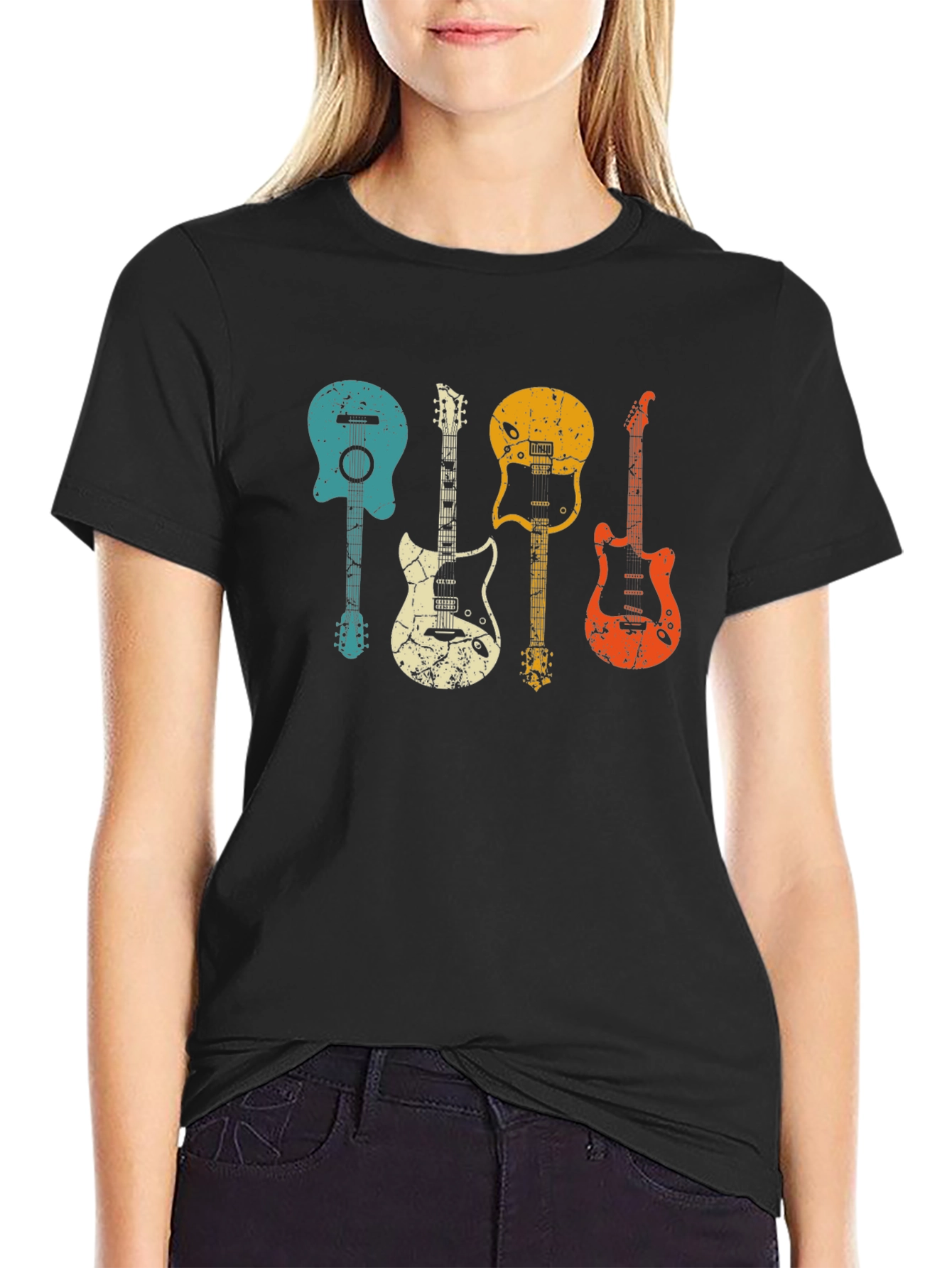 Vintage Guitar T-Shirt - Rock Music Tee