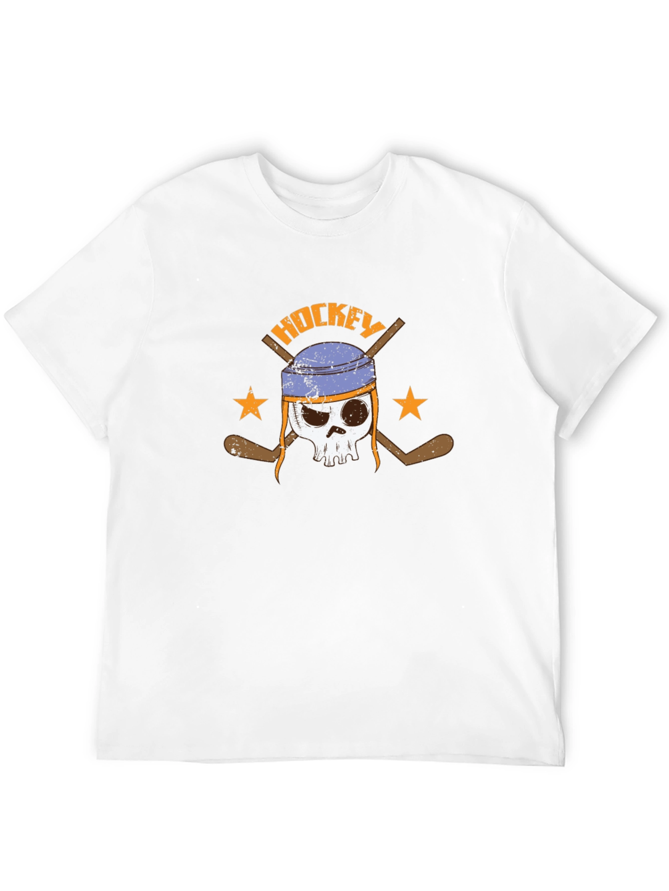 Hockey Skull Graphic T-Shirt - Dark Tee
