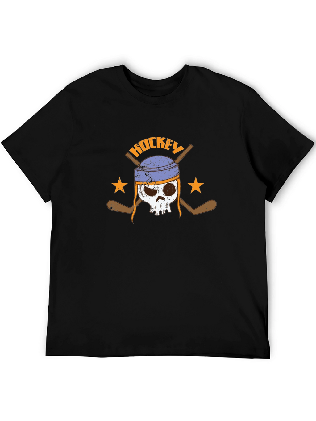 Hockey Skull Graphic T-Shirt - Dark Tee