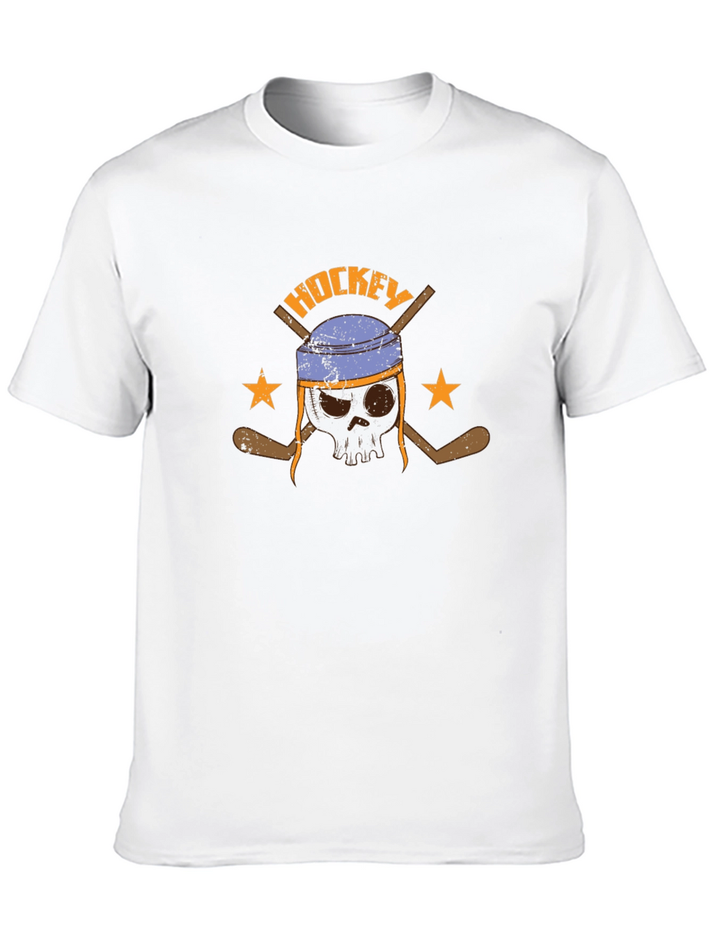 Hockey Skull Graphic T-Shirt - Dark Tee