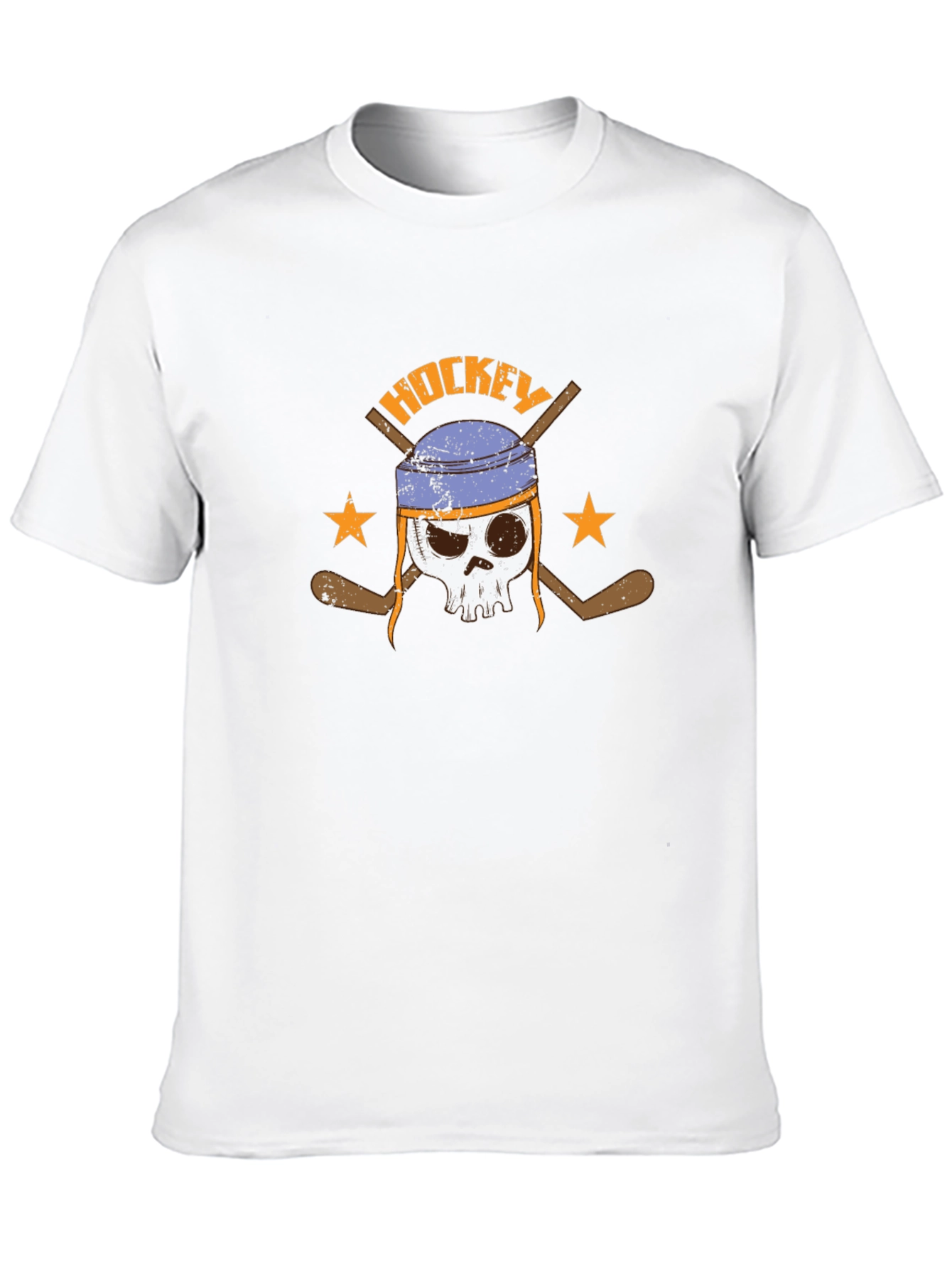 Hockey Skull Graphic T-Shirt - Dark Tee