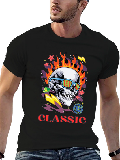 Classic Skull Graphic Print Tee