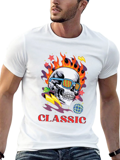Classic Skull Graphic Print Tee