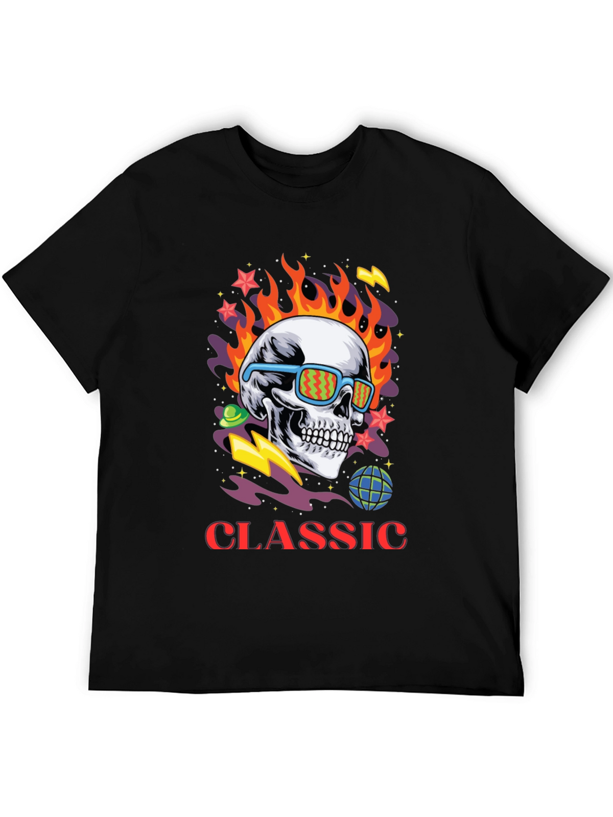 Classic Skull Graphic Print Tee