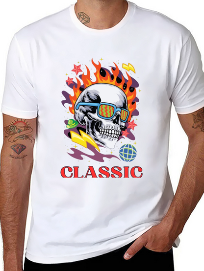 Classic Skull Graphic Print Tee
