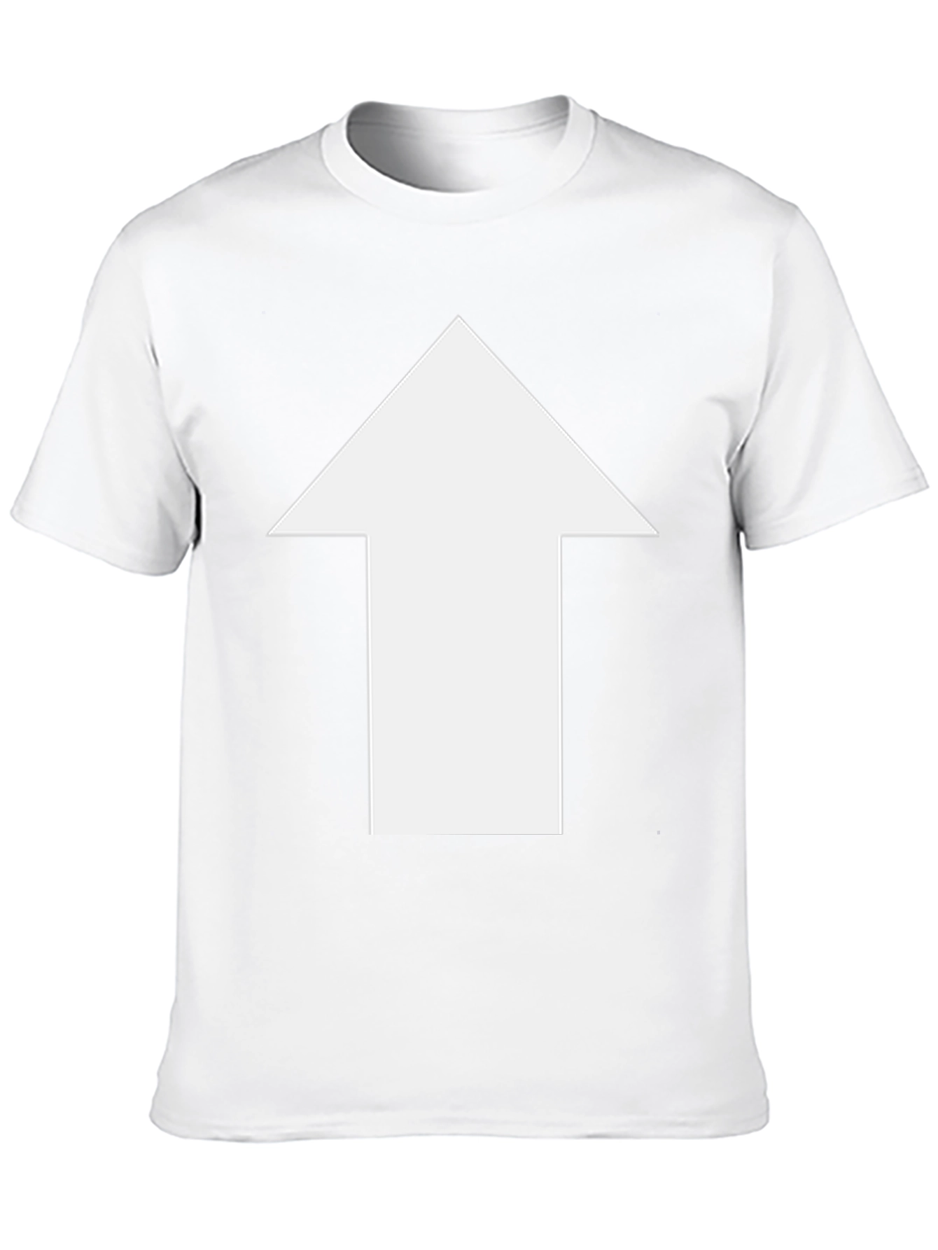 Upward Arrow Graphic Tee - Black Casual T-Shirt