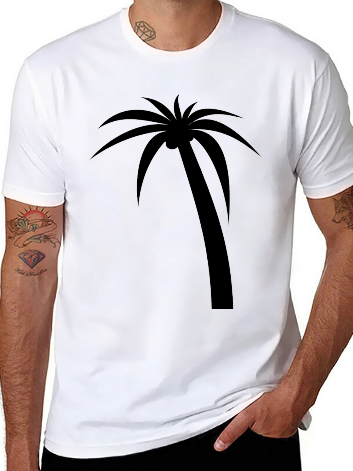 Palm Tree Graphic Tee - Tropical Island Vibes T-Shirt