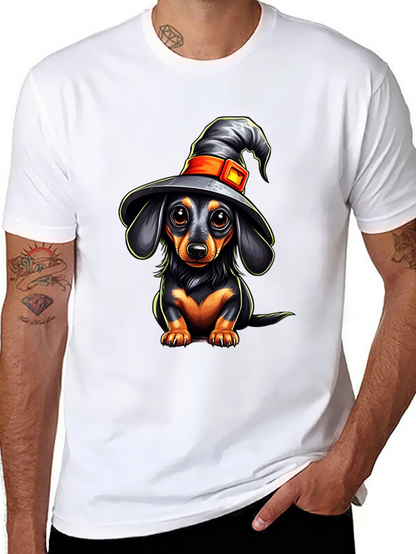 Witch Dachshund T-Shirt - Halloween Dog Tee
