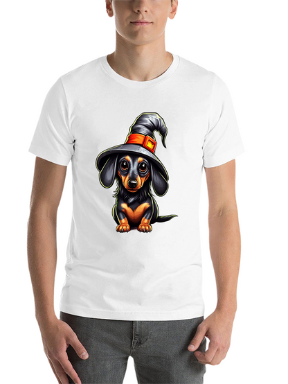 Witch Dachshund T-Shirt - Halloween Dog Tee