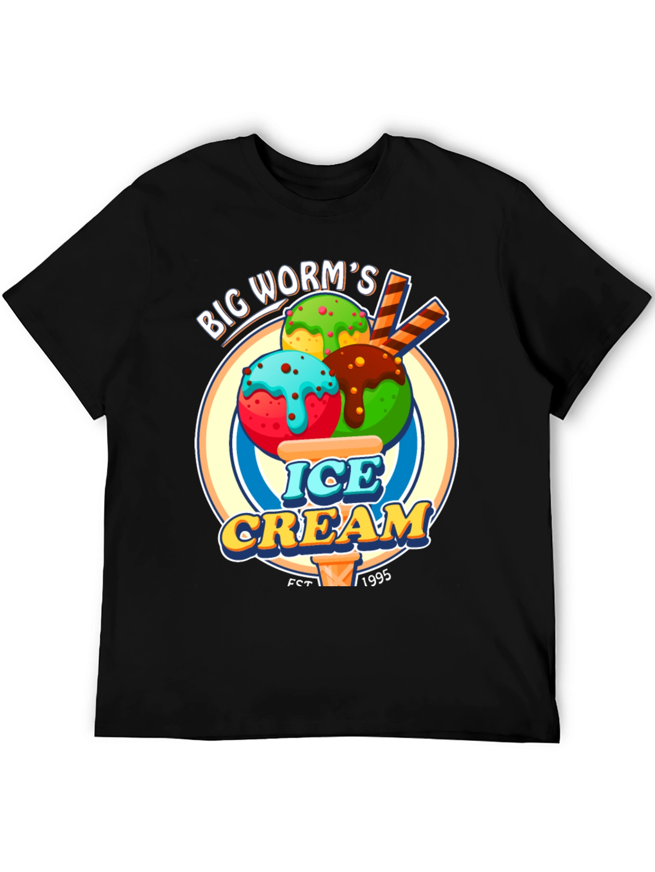 Big Worms Ice Cream T-Shirt - Retro Dessert Tee