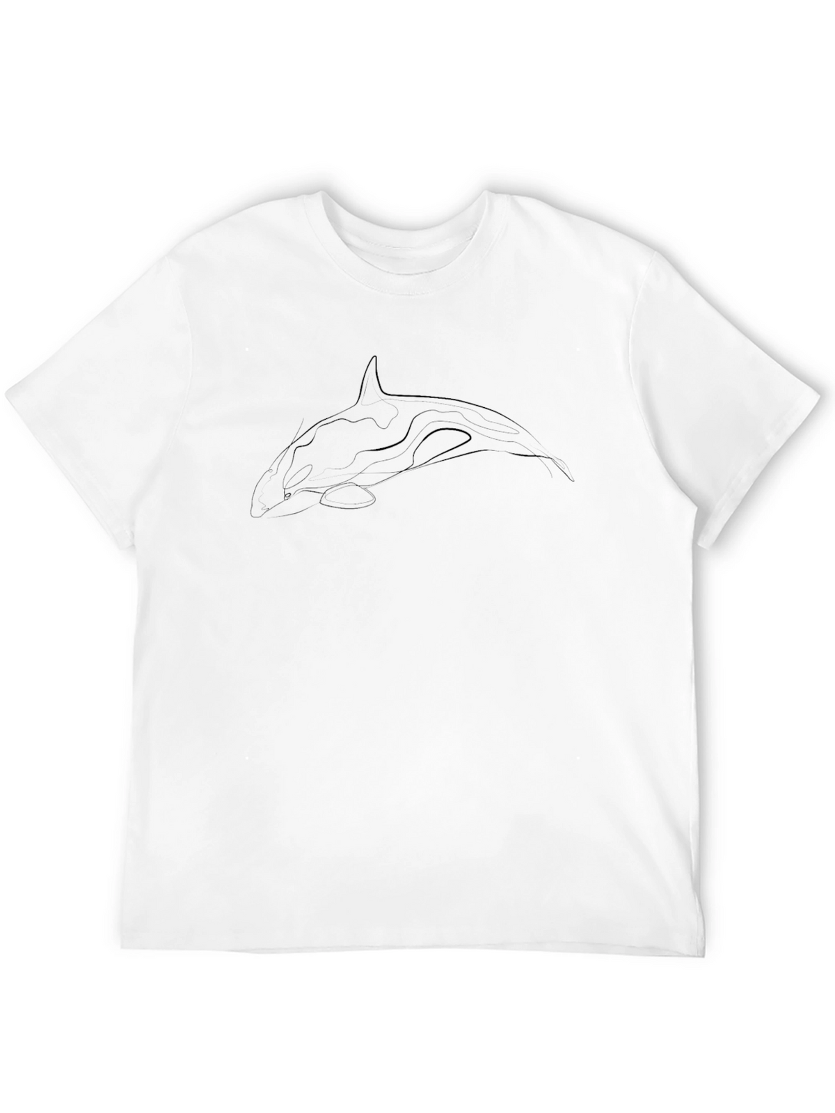 Black Orca Line Art T-Shirt