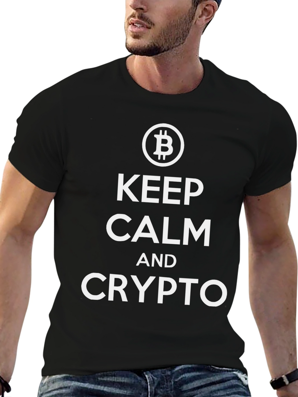 Keep Calm and Crypto Bitcoin T-Shirt