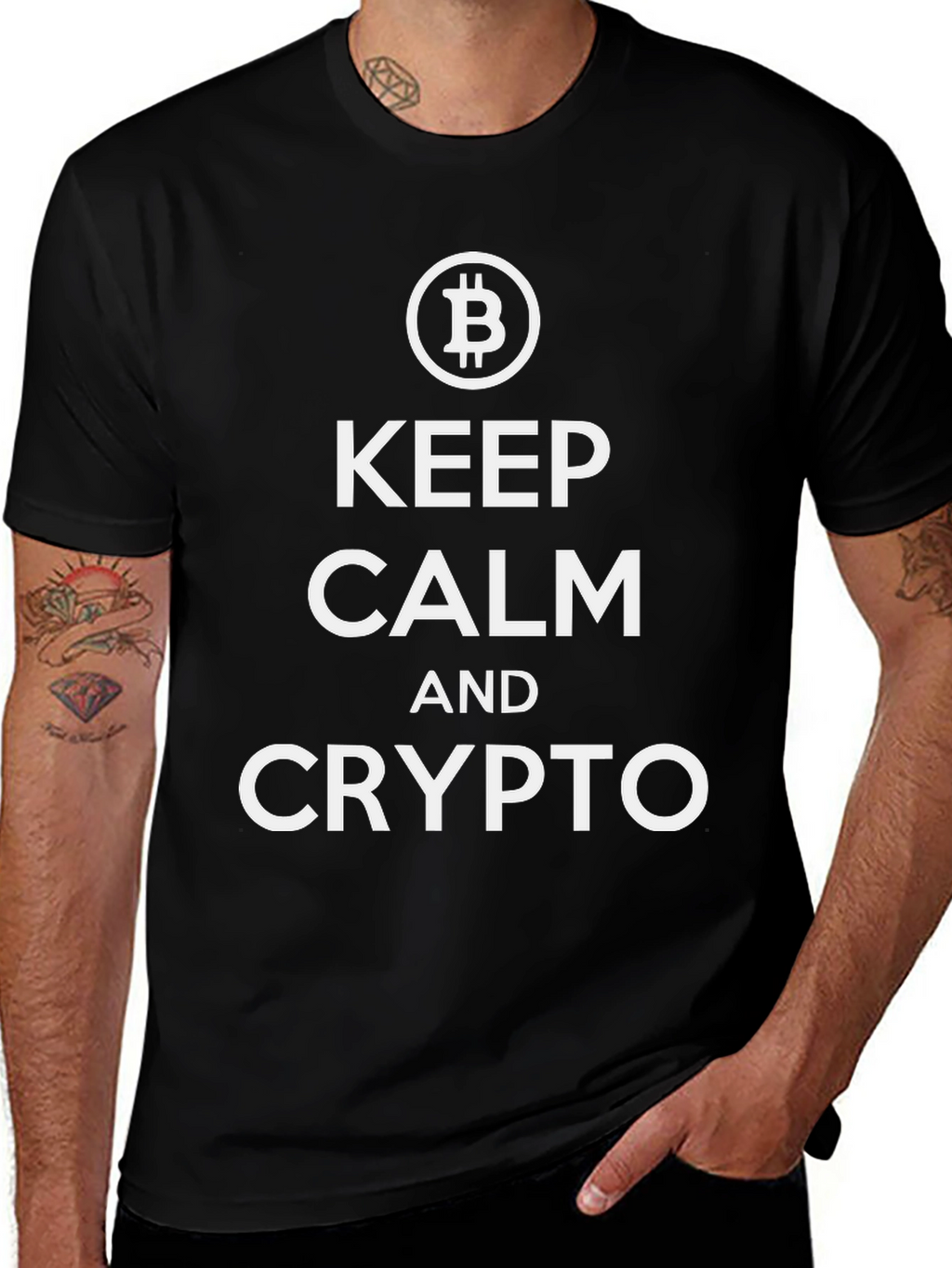 Keep Calm and Crypto Bitcoin T-Shirt