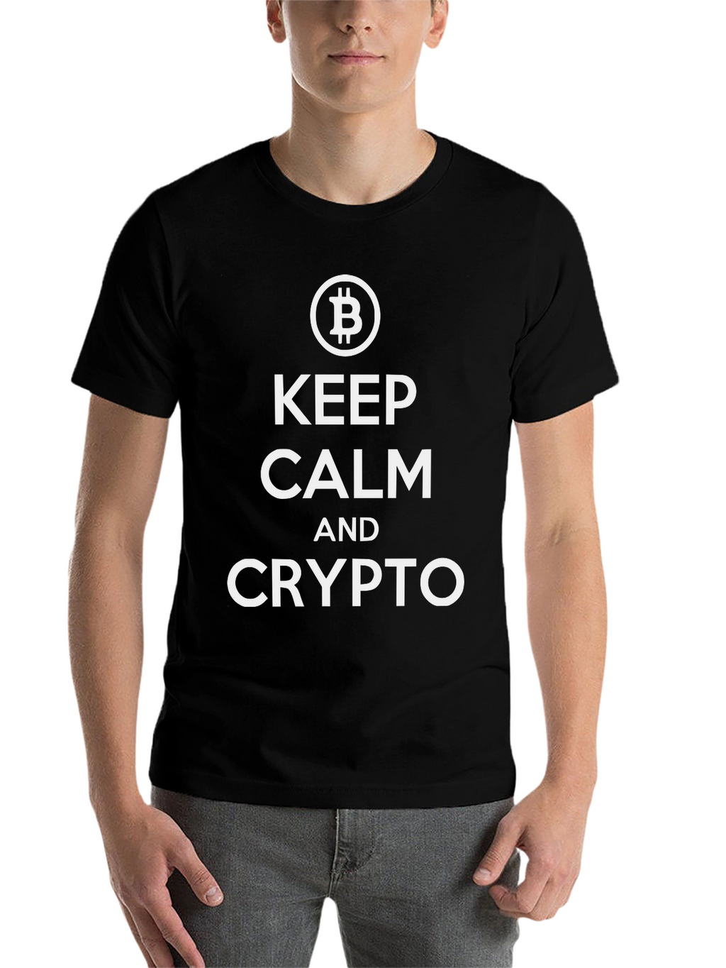 Keep Calm and Crypto Bitcoin T-Shirt