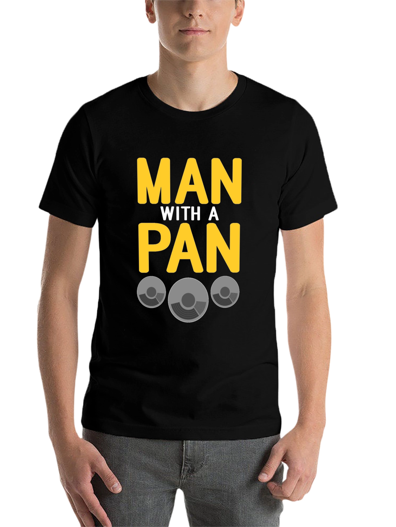 Man With A Pan Graphic T-Shirt - Chef Humor