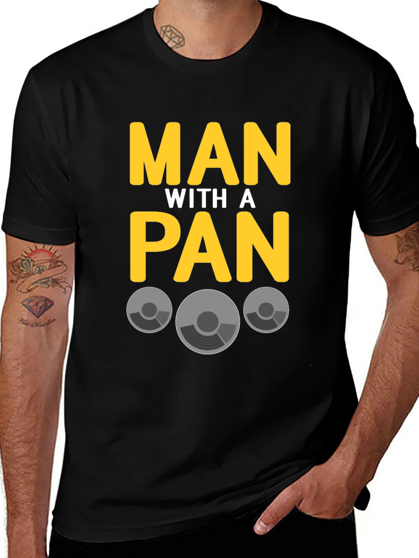 Man With A Pan Graphic T-Shirt - Chef Humor