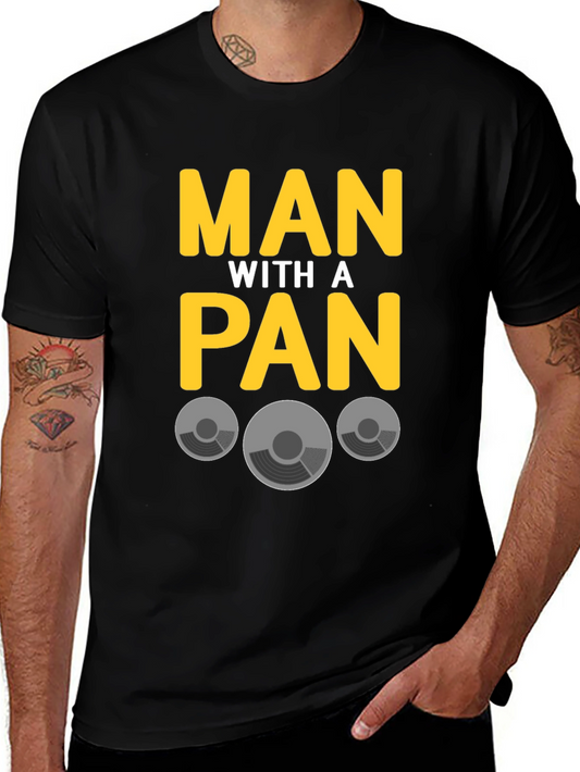 Man With A Pan Graphic T-Shirt - Chef Humor