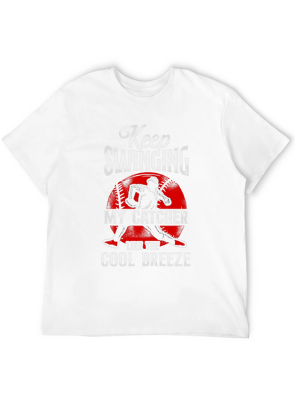 Keep Swinging My Catcher Baseball Graphic Tee