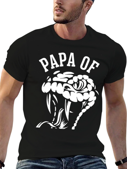Papa of Snake T-Shirt - Mens Black Graphic Tee