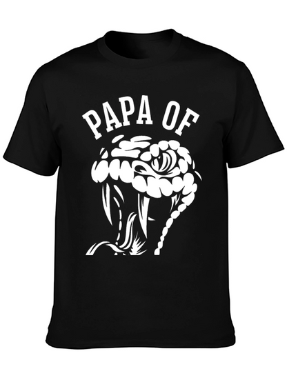 Papa of Snake T-Shirt - Mens Black Graphic Tee