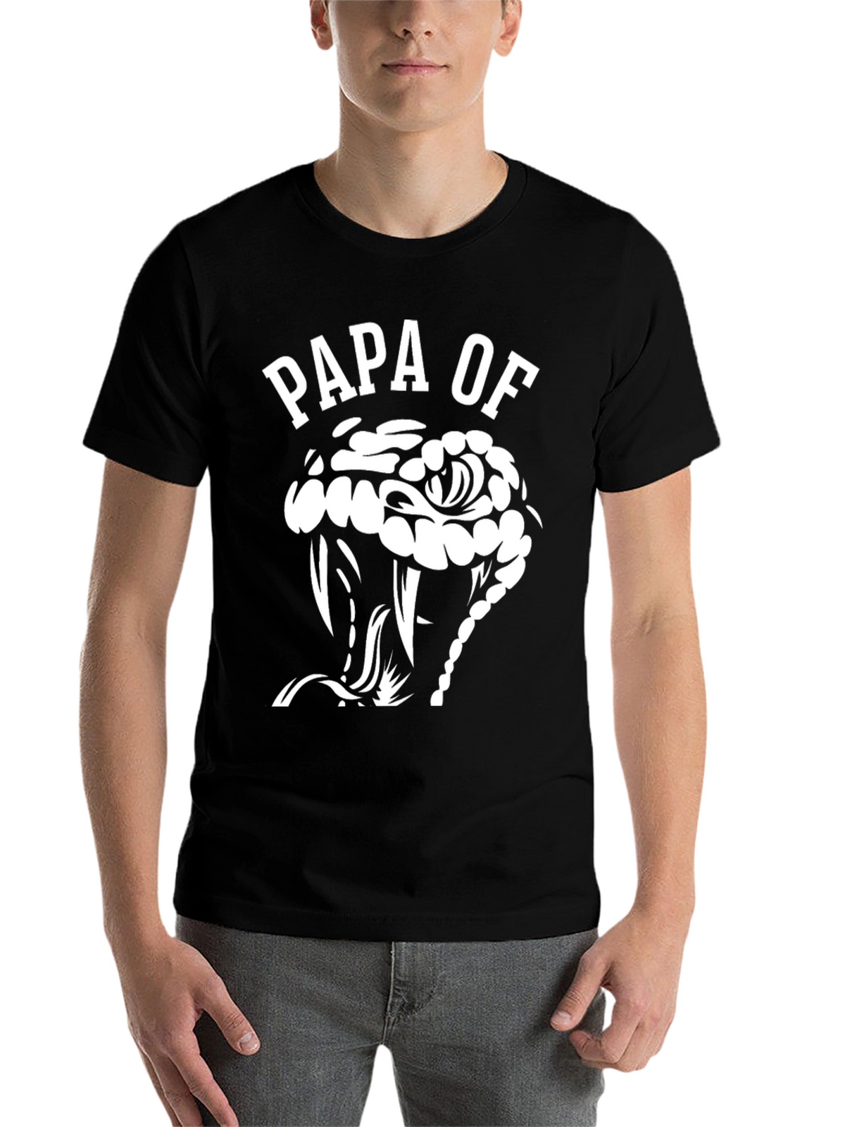Papa of Snake T-Shirt - Mens Black Graphic Tee