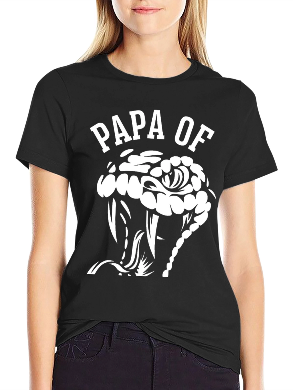 Papa of Snake T-Shirt - Mens Black Graphic Tee