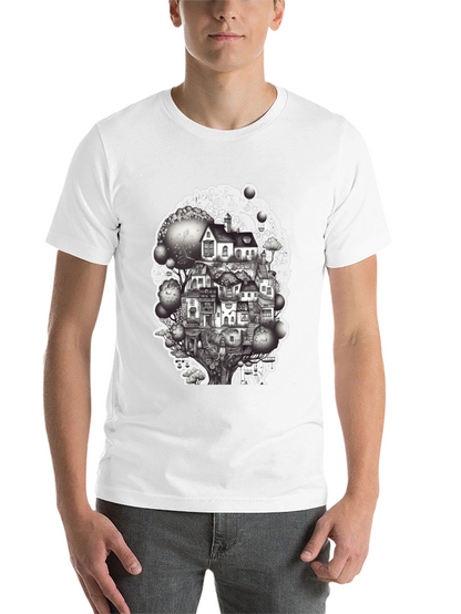 Whimsical Treehouse Graphic T-Shirt