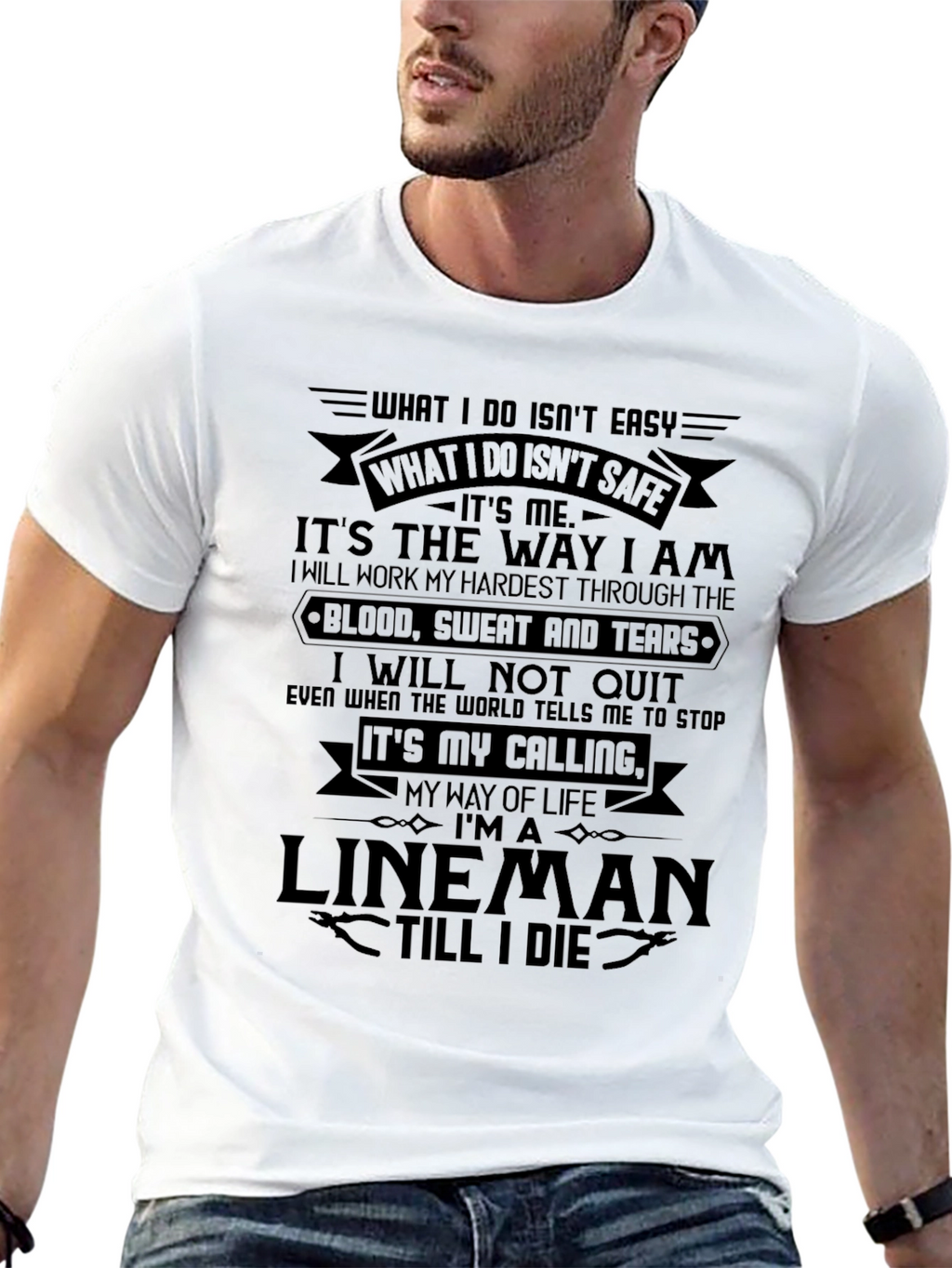 Lineman Pride T-Shirt - Black