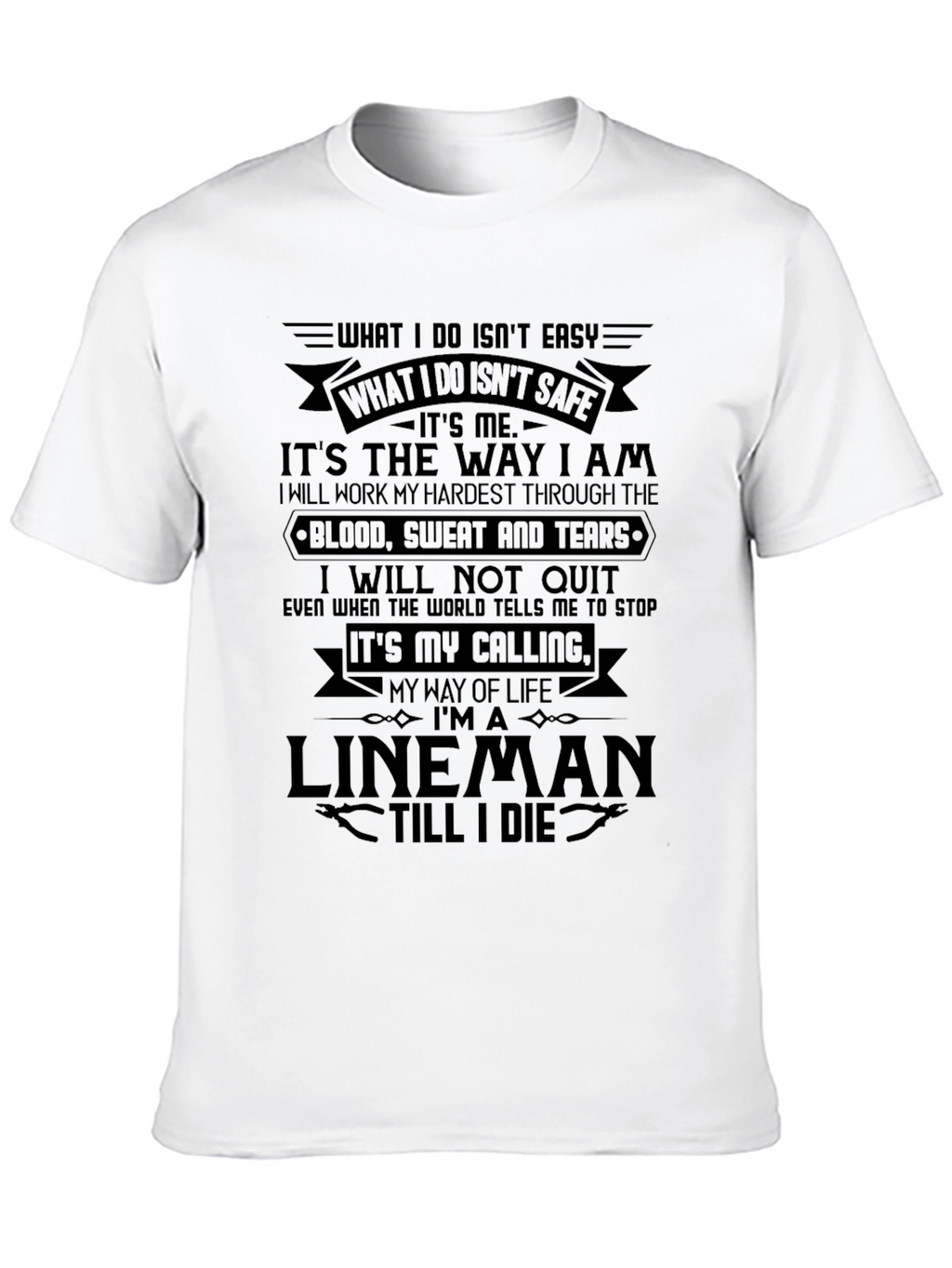 Lineman Pride T-Shirt - Black