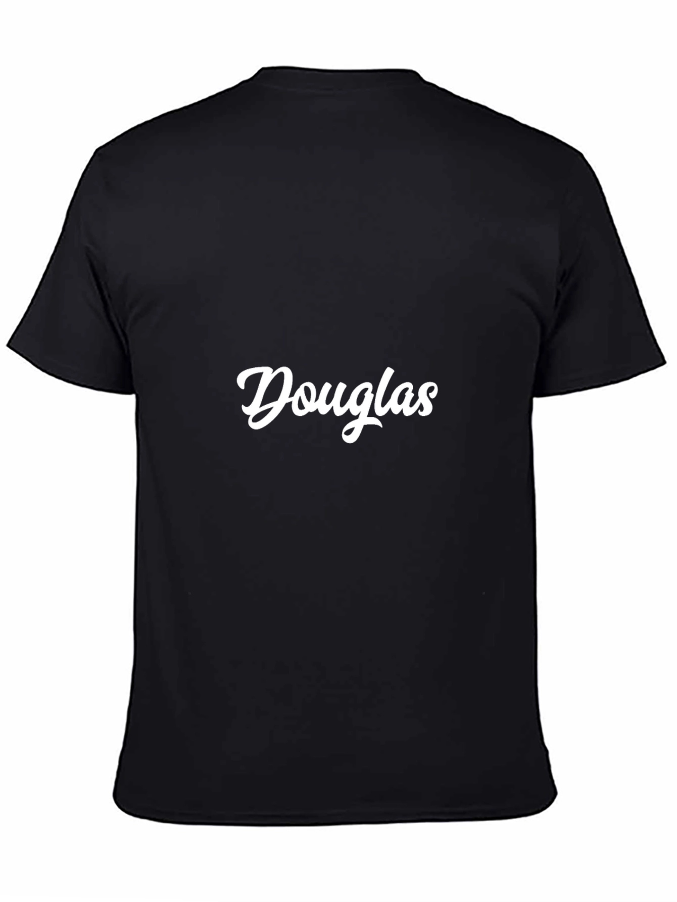 Douglas Black Cotton Tee - Stylish Personalized T-Shirt