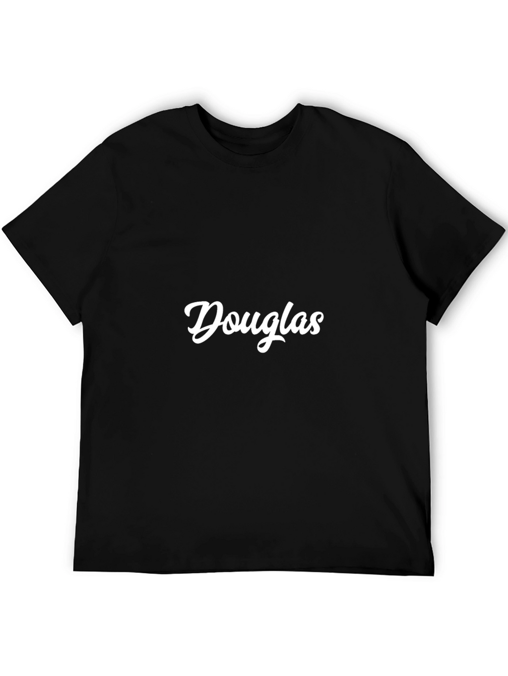 Douglas Black Cotton Tee - Stylish Personalized T-Shirt