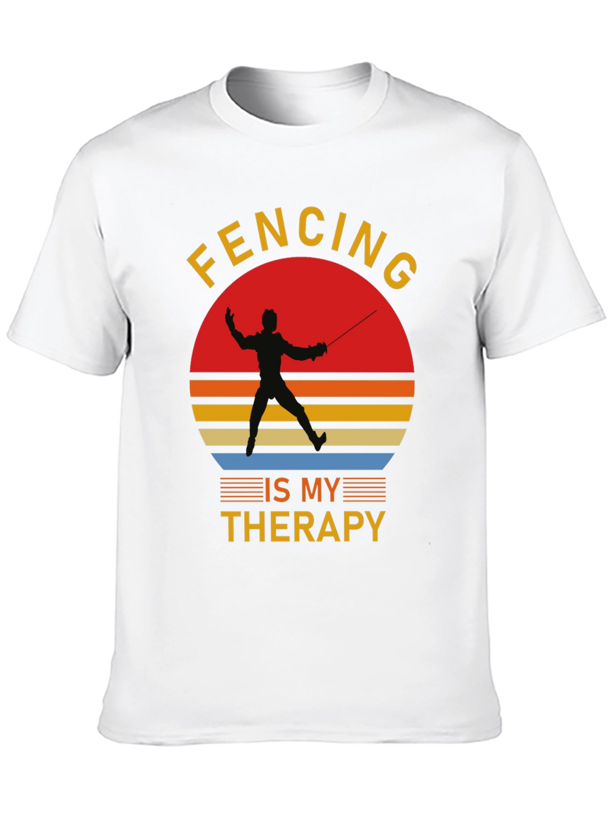 Fencing is My Therapy Graphic T-Shirt