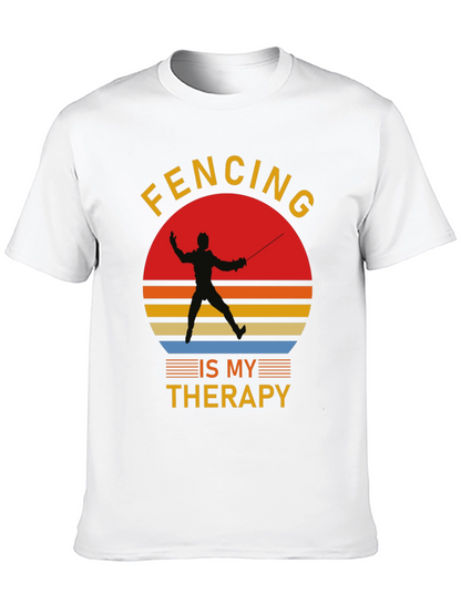 Fencing is My Therapy Graphic T-Shirt