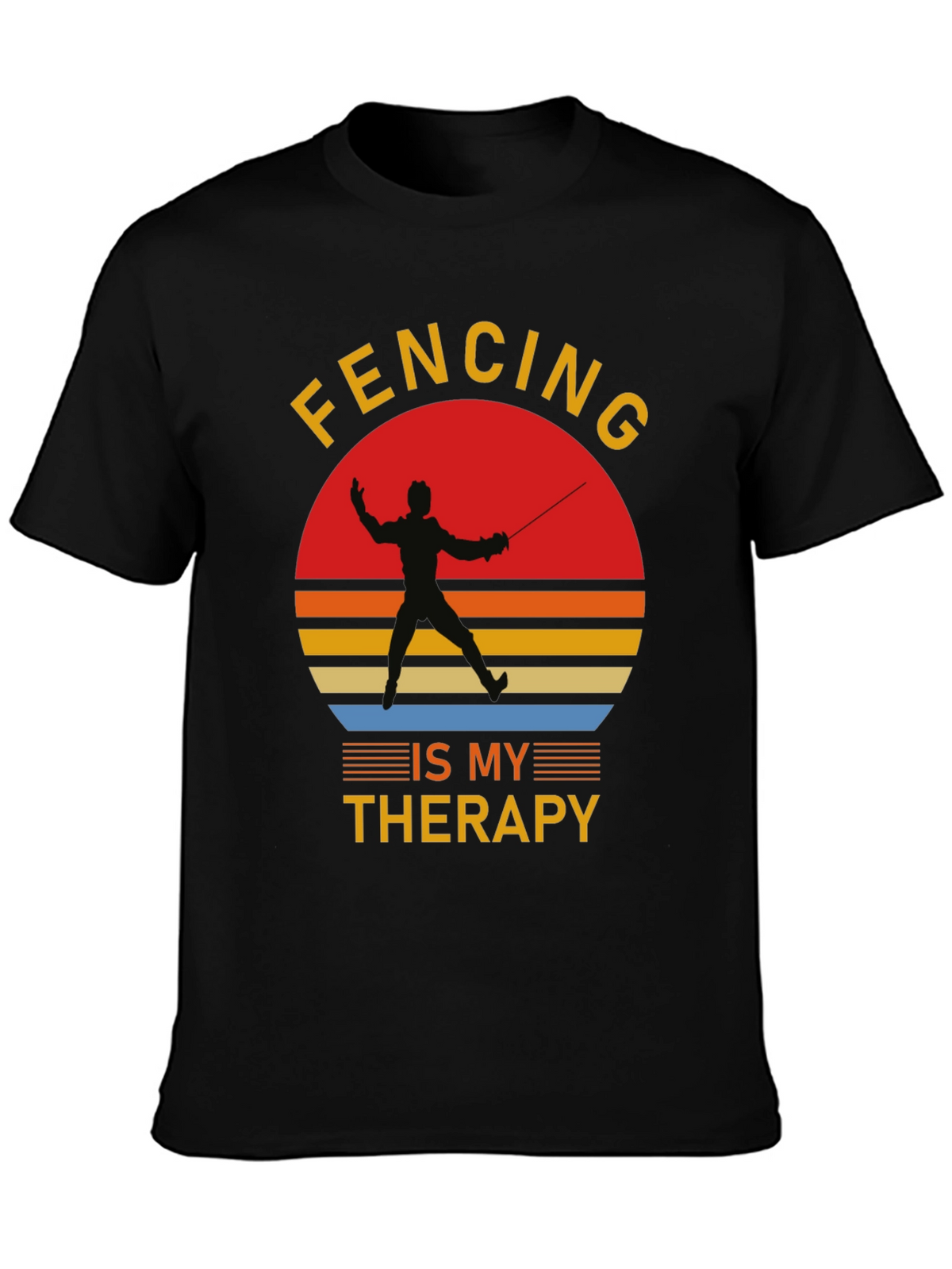 Fencing is My Therapy Graphic T-Shirt