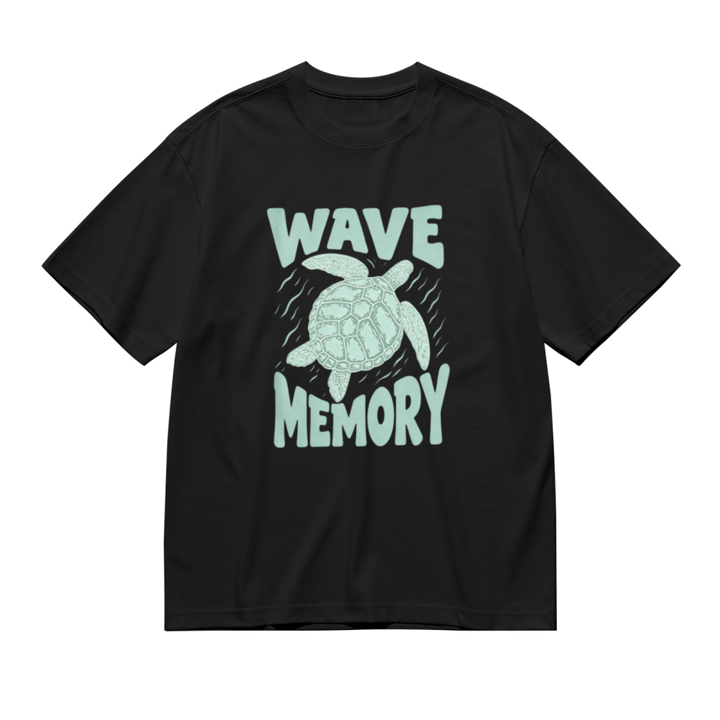 Men's Wave Memory Sea Turtle Ocean Surf Retro Graphic T-Shirt
