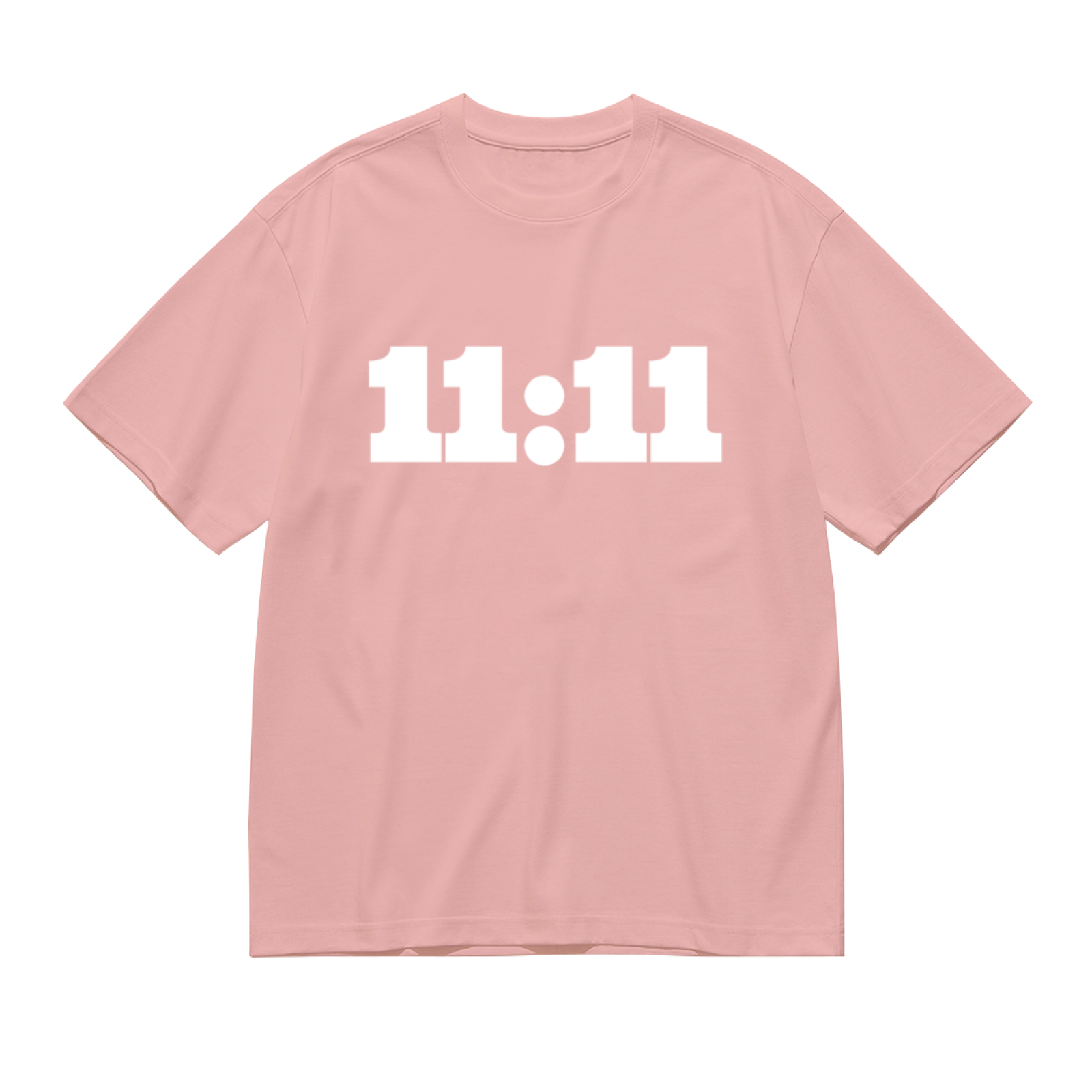 11:11 Angel Number Manifest Luck Pink Tee, Spiritual Aesthetic Minimalist Shirt