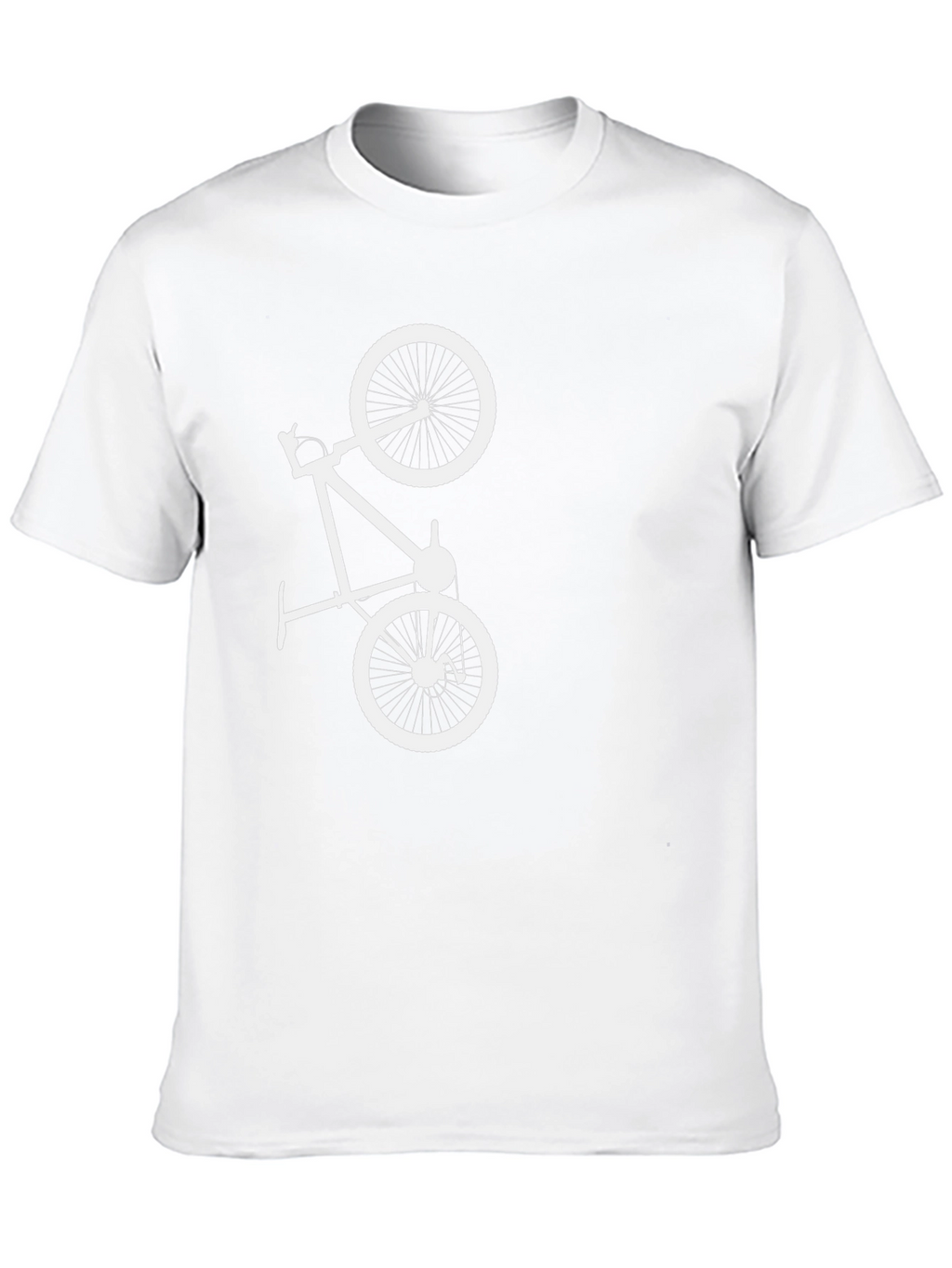 Black T-Shirt with White Bicycle Graphic