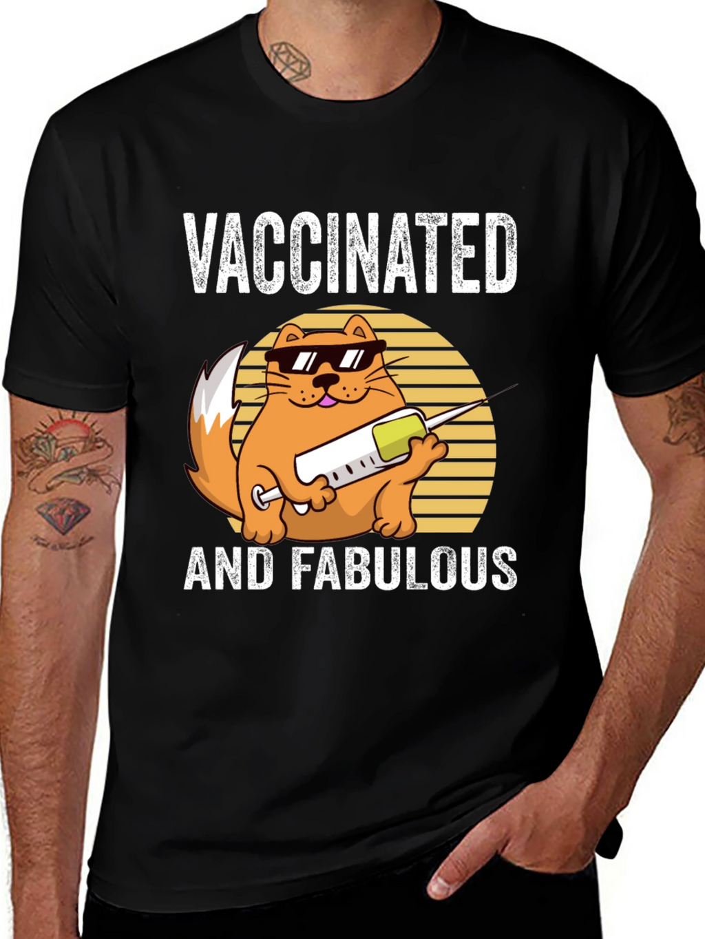 Vaccinated and Fabulous Cat T-Shirt