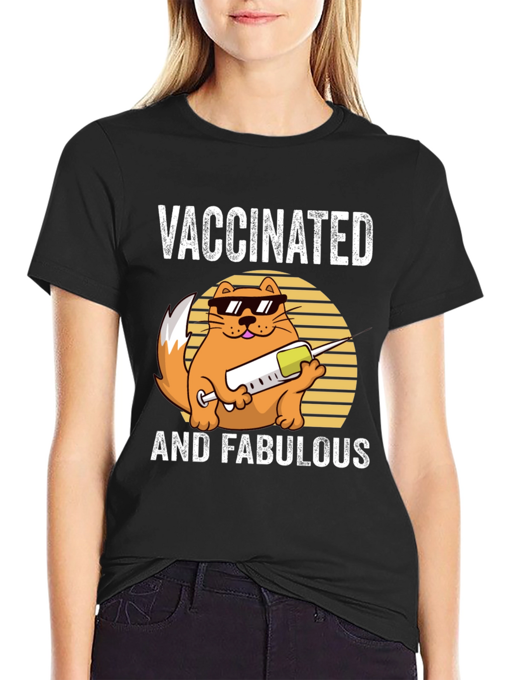 Vaccinated and Fabulous Cat T-Shirt