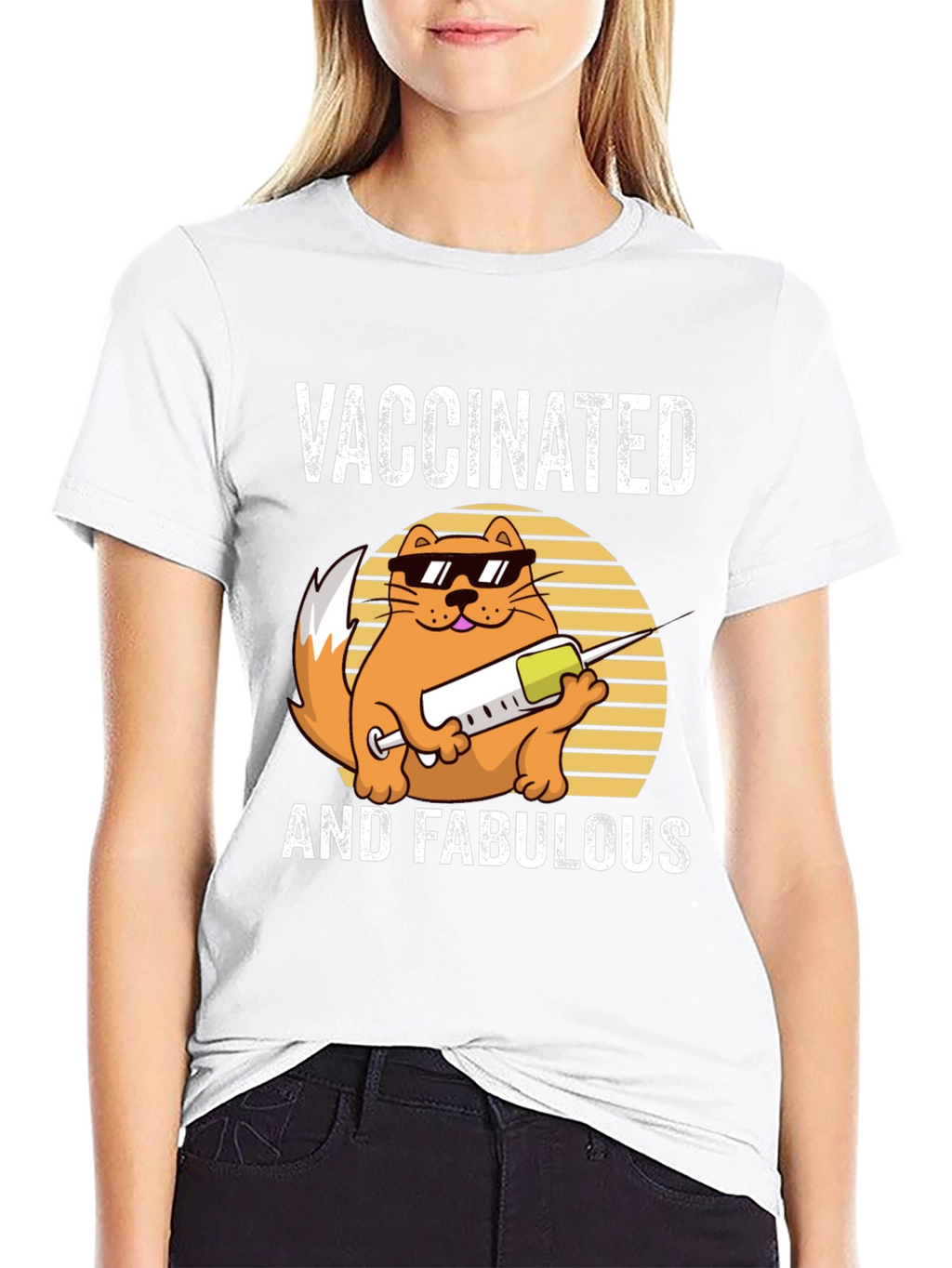 Vaccinated and Fabulous Cat T-Shirt