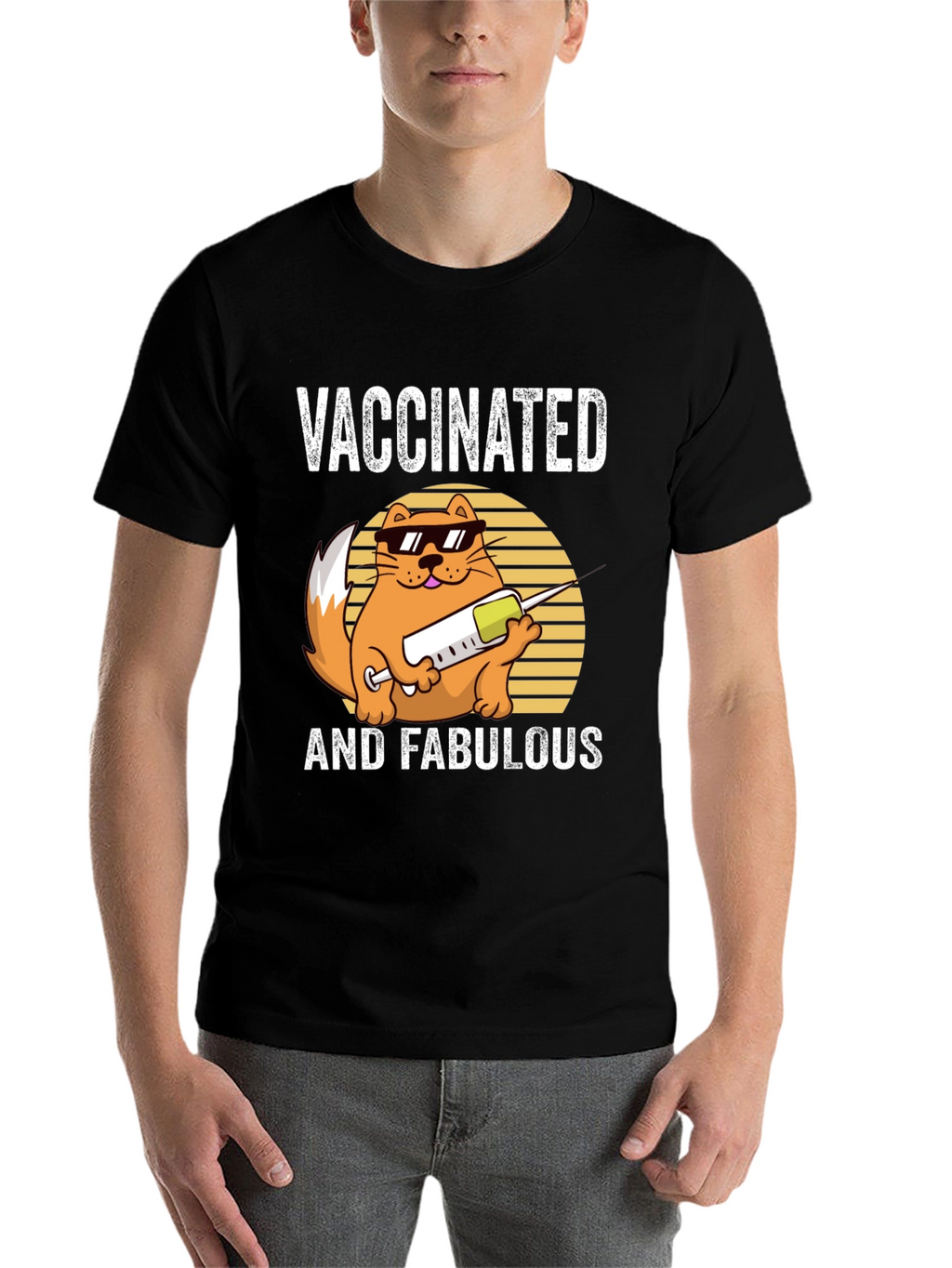 Vaccinated and Fabulous Cat T-Shirt