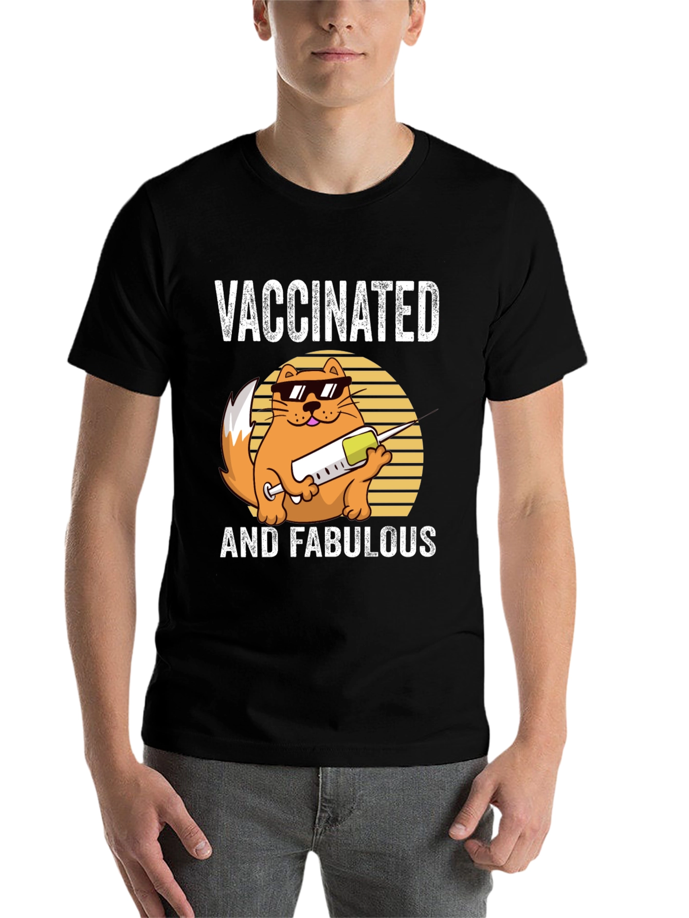 Vaccinated and Fabulous Cat T-Shirt