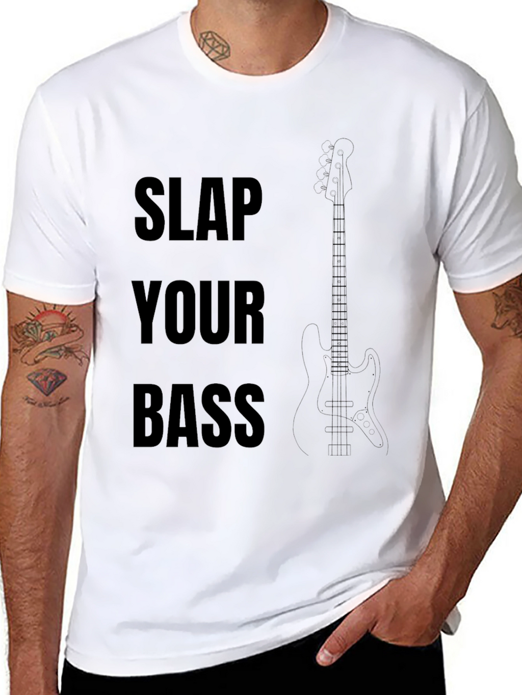 Slap Your Bass Graphic T-Shirt - Musician Tee
