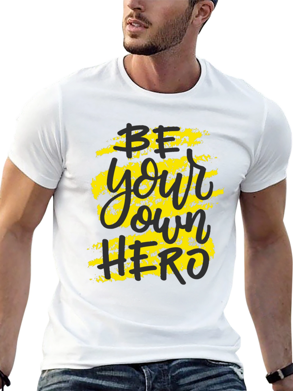 Be Your Own Hero Graphic Tee - Black