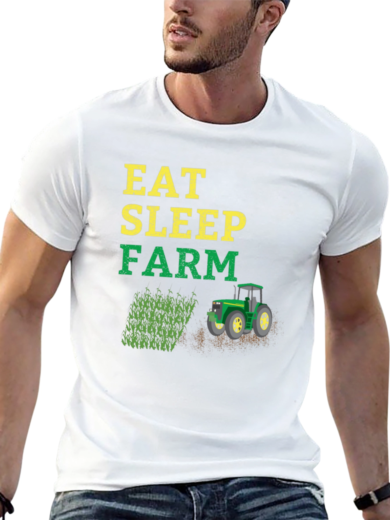 Eat Sleep Farm T-Shirt | Farmer Graphic Tee