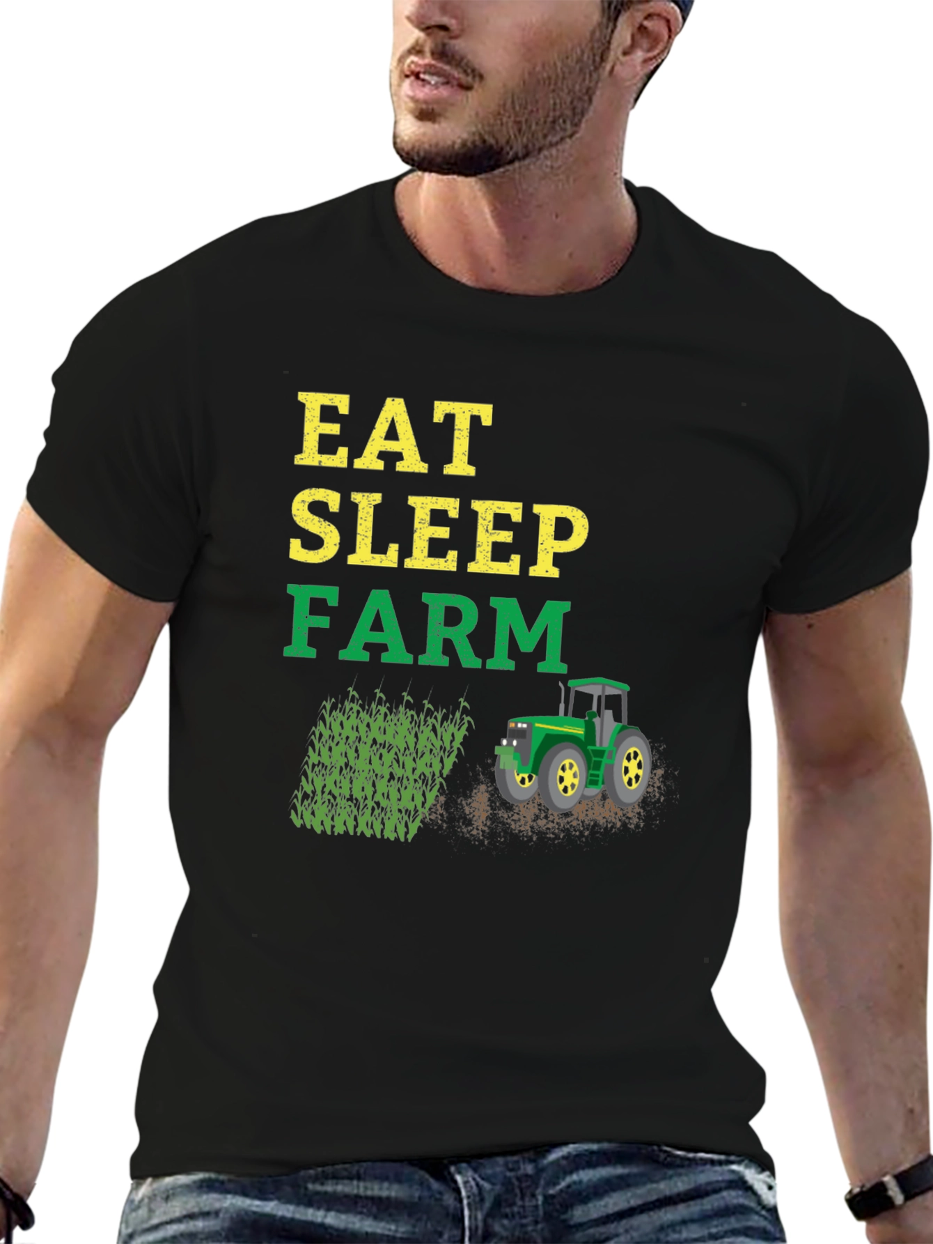 Eat Sleep Farm T-Shirt | Farmer Graphic Tee