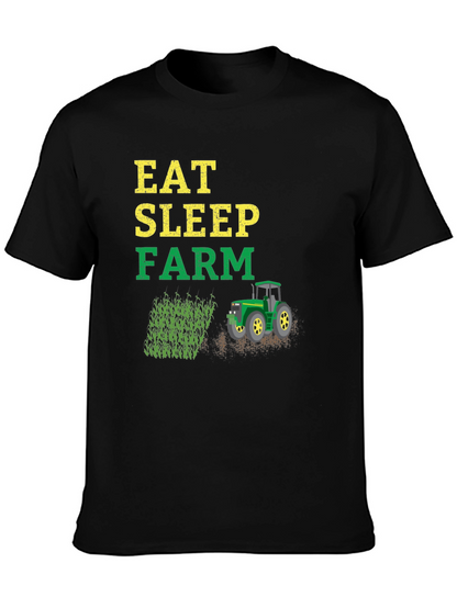 Eat Sleep Farm T-Shirt | Farmer Graphic Tee