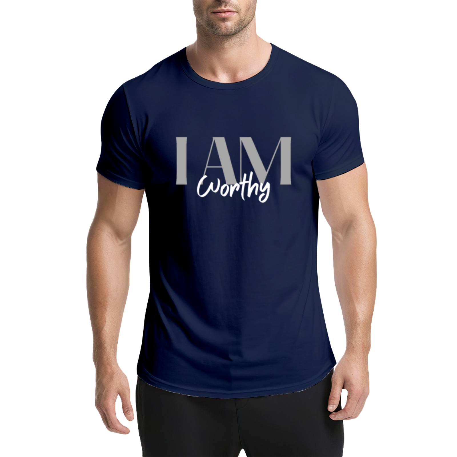 I Am Worthy Positive Affirmation Tee, Soft Inspirational Daily Casual Top For Women