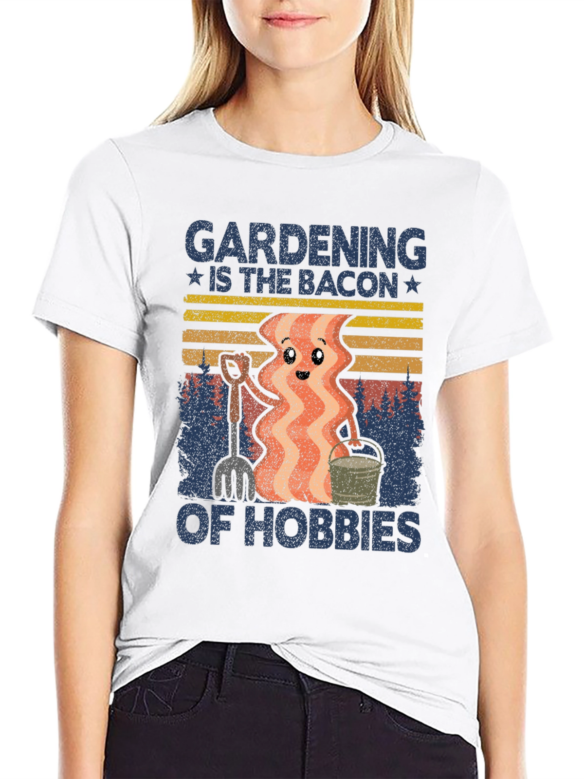 Gardening Bacon of Hobbies Graphic T-Shirt
