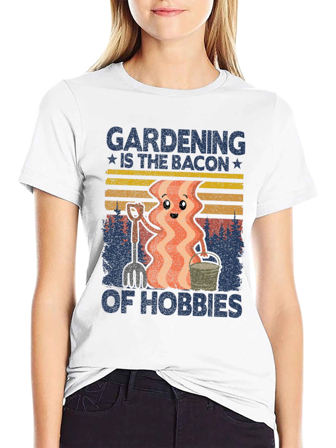 Gardening Bacon of Hobbies Graphic T-Shirt